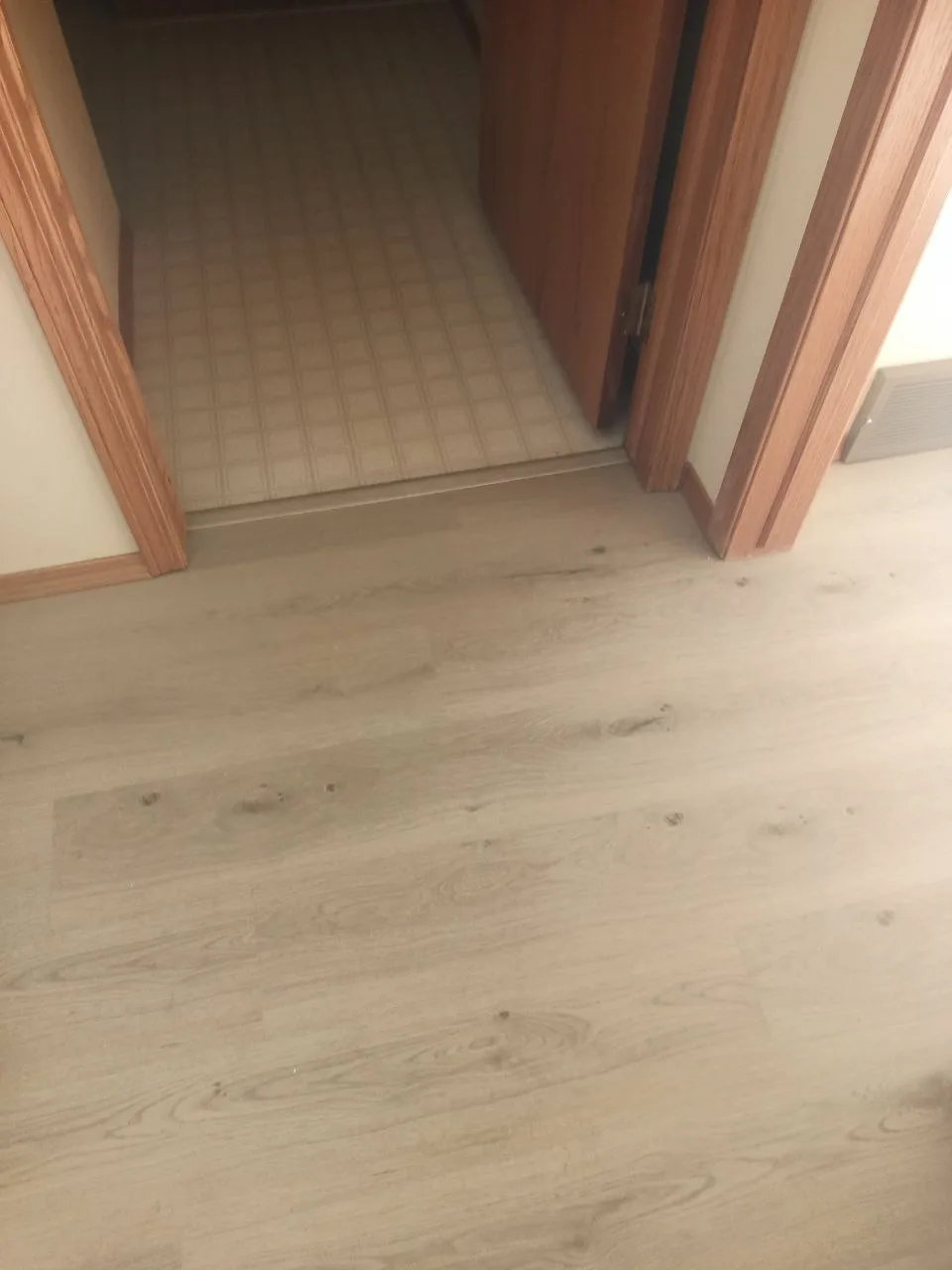 Lvp Tile Bathroom Transition — Stampede Flooring Calgary